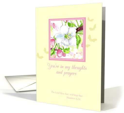 Thinking of You Book of Numbers Bible Scripture Flowers card (1271646)