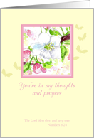 Thinking of You Book of Numbers Bible Scripture Flowers card