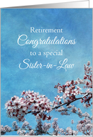 Sister-in-Law Retirement Congratulations Cherry Blossom Tree card