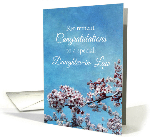 Daughter-in-Law Retirement Congratulations Cherry Blossom Tree card