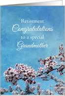 Grandmother Retirement Congratulations Cherry Blossom Tree card