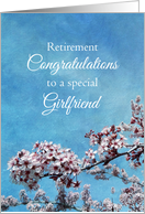 Girlfriend Retirement Congratulations Cherry Blossom Tree card