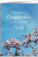 Wife Retirement Congratulations Cherry Blossom Tree card