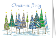 Christmas Party Invitation Holiday Trees card
