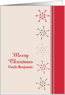 Merry Christmas Snowflakes Custom Name card