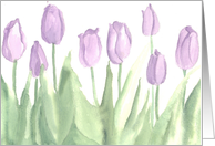 Lavender Tulip Blank Notecard Watercolor Painting card