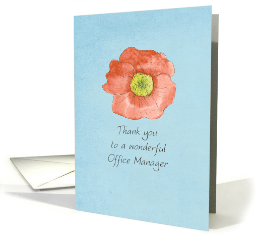 Thank You Office Manager Administrative Professionals Day card