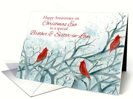 Happy Christmas Eve Anniversary Brother and Sister-in-Law card