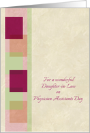 Happy Physician Assistants Day Daughter-in-Law Geometric Design card