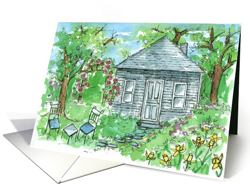First New Home Announcement Cottage House card (1360598)