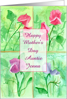 Happy Mother’s Day Sweet Peas Flowers Custom card