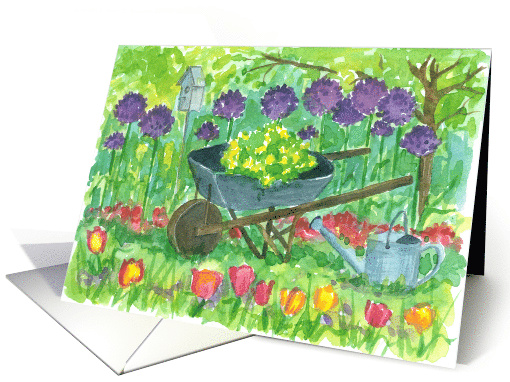 Happy Mother's Day Purple Alliums Garden card (1368644)