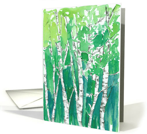 Happy Birthday on Earth Day Aspen Trees card (1368832)