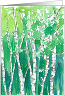 Happy Birthday on Earth Day Aspen Trees card