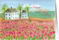 Happy Mother’s Day Pink Tulips Shaker House card