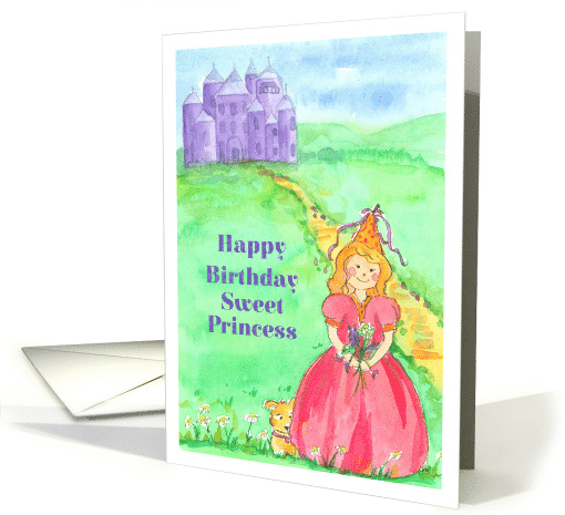 Happy Birthday Sweet Princess Purple Castle card (137125)