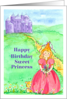 Happy Birthday Sweet Princess Purple Castle card