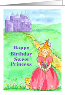 Happy Birthday Princess Purple Castle Puppy Dog card