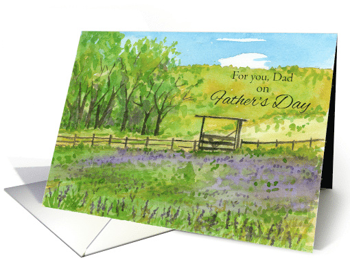 For You Dad on Father's Day Purple Wildflowers card (1373908)