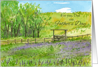 For You Dad on Father’s Day Purple Wildflowers card