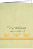 Congratulations on Getting Published Yellow Butterflies card