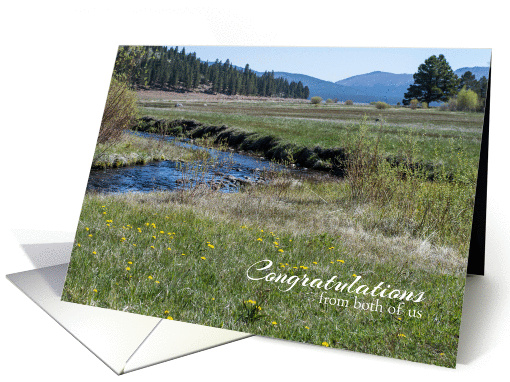Congratulations From Both of Us Mountain Creek Photography card