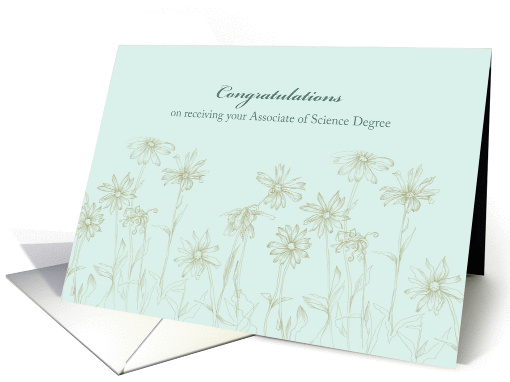 Associate of Science Degree Congratulations Daisy Flowers card