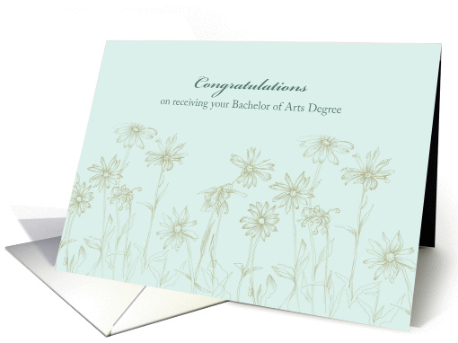 Bachelor of Arts Degree Congratulations Daisy Flowers card (1380916)