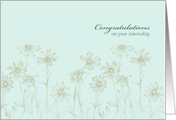 Internship Congratulations Daisy Flowers Drawing card