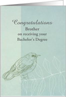 Congratulations Brother Bachelor’s Degree Custom card