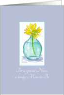 Pregnancy Congratulations Niece Mom To Be Yellow Daisy Flower card