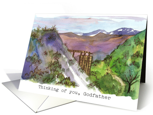 Thinking of You Godfather Mining Head Frame Nevada Desert card