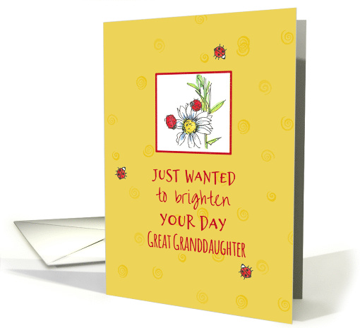 Thinking of You Great Granddaughter Ladybugs Daisy card (1383952)