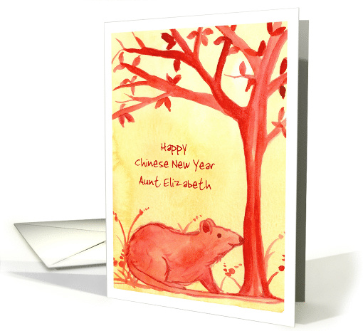 Happy Chinese New Year Of The Rat Custom Name card (1411480)
