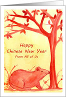 Happy Chinese New Year Of The Rat From All of Us card