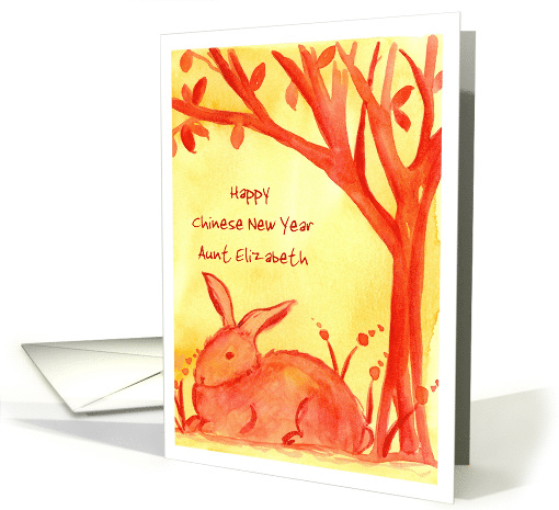 Happy Chinese New Year Of The Rabbit Custom Name card (1411582)
