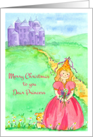 Merry Christmas To You Dear Princess Castle Fairy Tale card