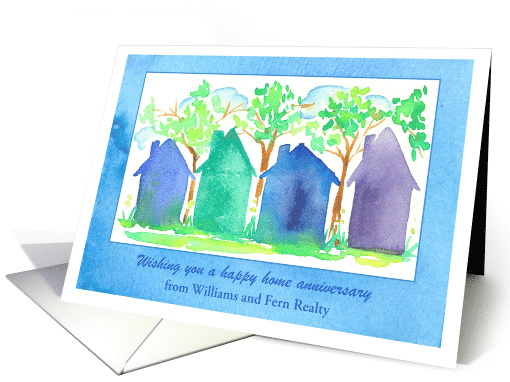 Home Anniversary Custom Name From Realtor Houses card (1421146)