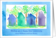 Home Anniversary Custom Name From Realtor Houses card