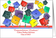 Graduation Congratulations Caps School Colors Custom card