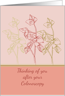 Get Well Soon Colonoscopy Leaves Drawing card