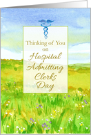 Hospital Admitting Clerks Day Wildflower Meadow Landscape card