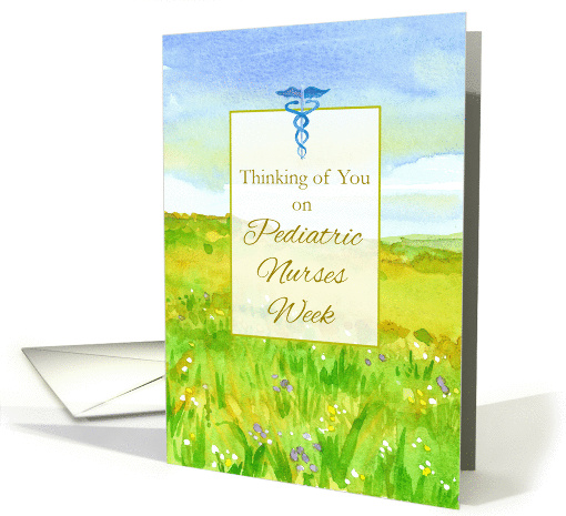 Pediatric Nurses Week Prairie Meadow Watercolor card (1454698)