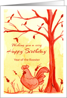 Happy Birthday Year Of The Rooster Chinese Zodiac card