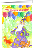 Let’s Celebrate A Birthday Wizard Magic Gift Party Invitation card