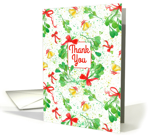 Thank You For The Christmas Gift Holly Bouquet card (1462270)