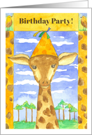 Giraffe Kids Birthday Party Invitation card
