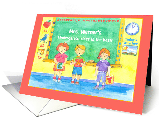 Happy Kindergarten Day Children Classroom card (1471030)