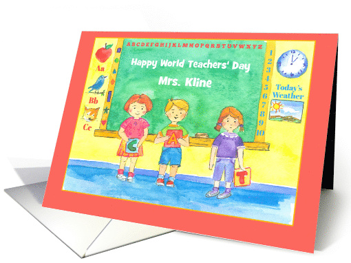 World Teachers' Day Children Classroom card (1471364)