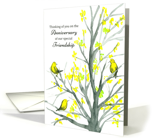 Friendship Anniversary Yellow Birds in Tree card (1471732)